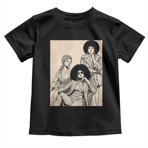 Vintage 70s Afro Queen Black Girl Pride Fashion Toddler T Shirt