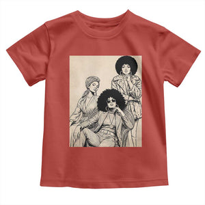 Vintage 70s Afro Queen Black Girl Pride Fashion Toddler T Shirt