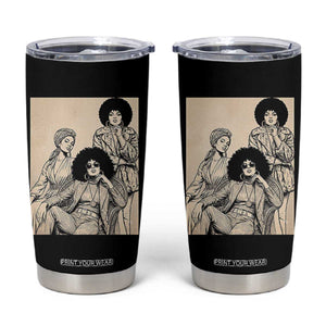 Vintage 70s Afro Queen Black Girl Pride Fashion Tumbler Cup
