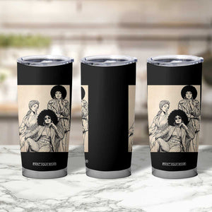 Vintage 70s Afro Queen Black Girl Pride Fashion Tumbler Cup