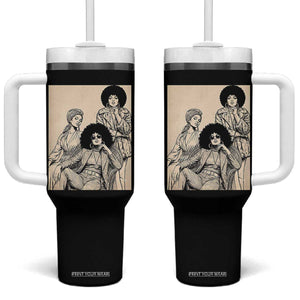 Vintage 70s Afro Queen Black Girl Pride Fashion Tumbler With Handle