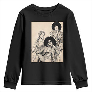 Vintage 70s Afro Queen Black Girl Pride Fashion Youth Sweatshirt