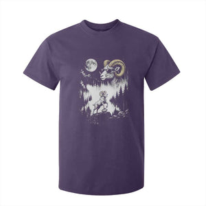 Cool Ram Wearing Sunglasses Moon Nature Vintage Graphic T Shirt For Kid