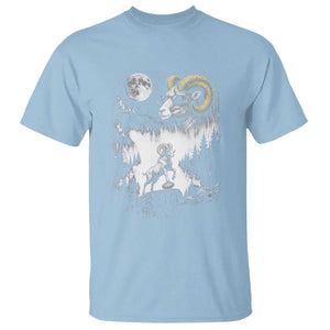 Cool Ram Wearing Sunglasses Moon Nature Vintage Graphic T Shirt