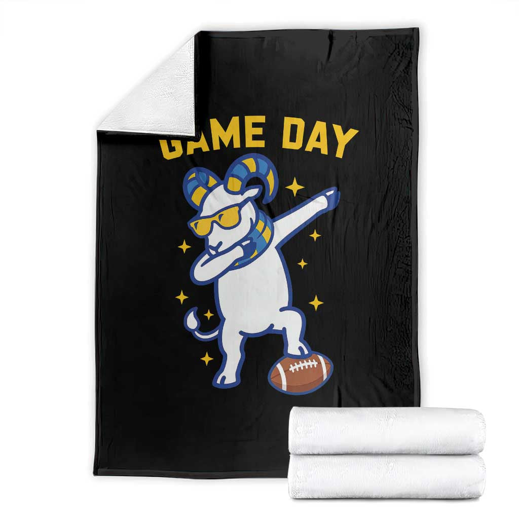 Funny Dabbing Ram Throw Blanket Los Angeles Sports Fan Gift TS12 Black Print Your Wear