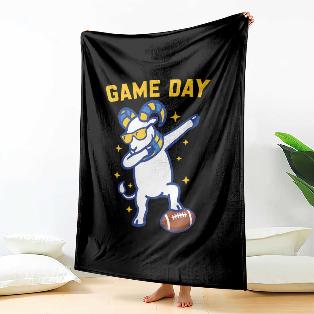 Funny Dabbing Ram Throw Blanket Los Angeles Sports Fan Gift