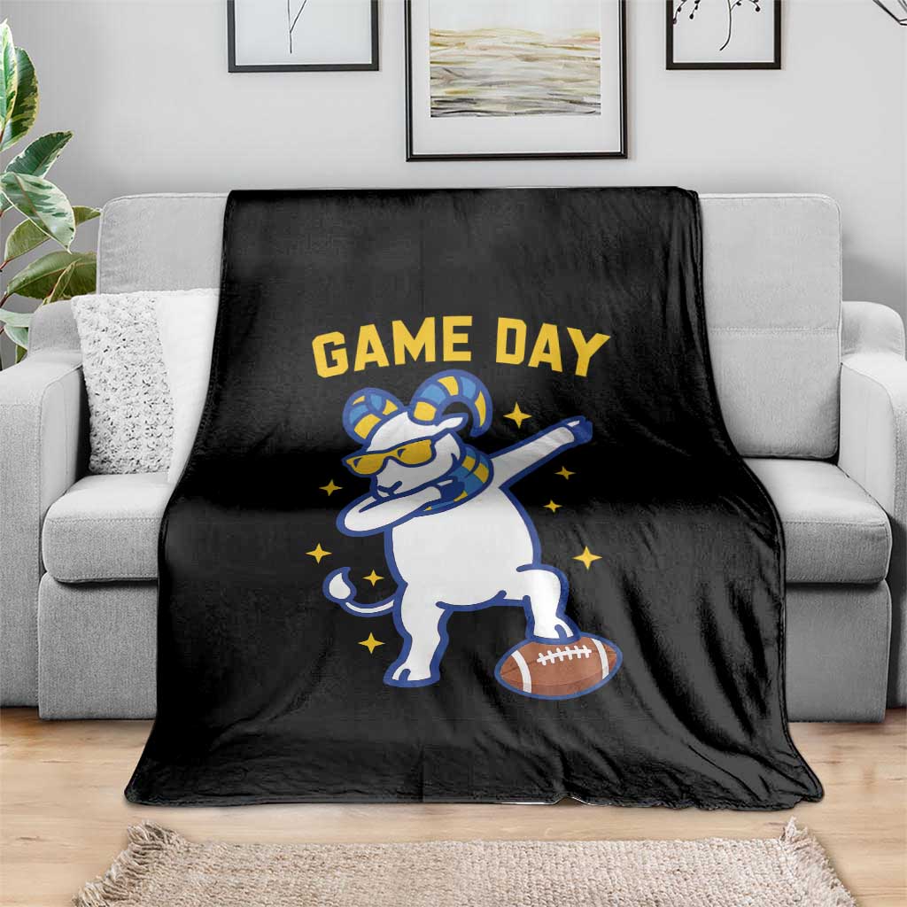 Funny Dabbing Ram Throw Blanket Los Angeles Sports Fan Gift