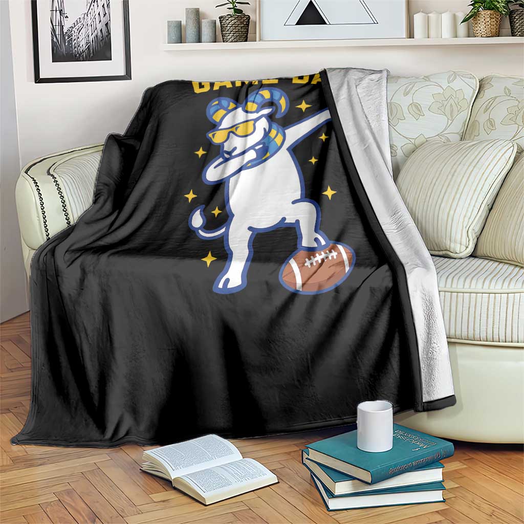 Funny Dabbing Ram Throw Blanket Los Angeles Sports Fan Gift