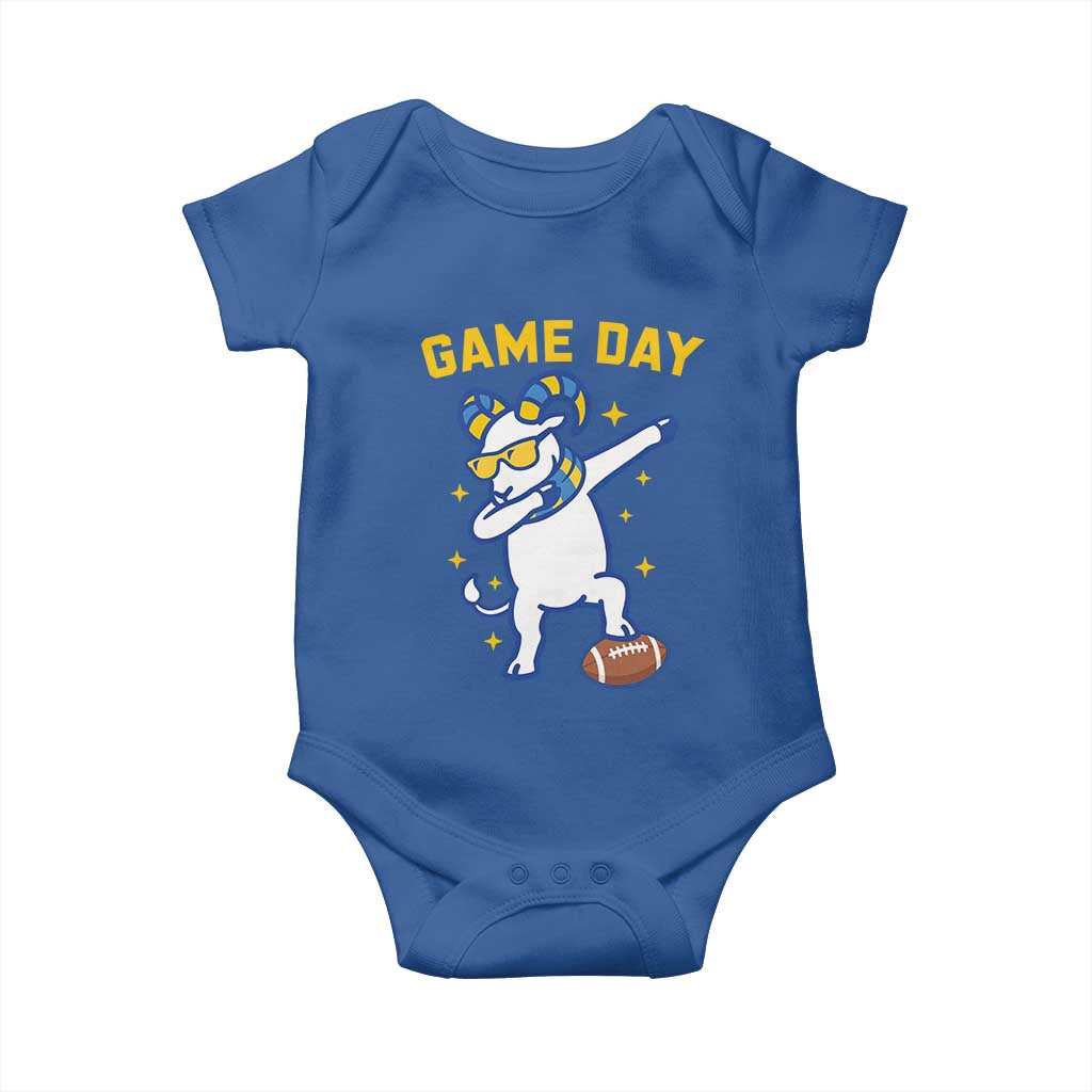 Funny Dabbing Ram Baby Onesie Los Angeles Sports Fan Gift TS12 Royal Blue Print Your Wear