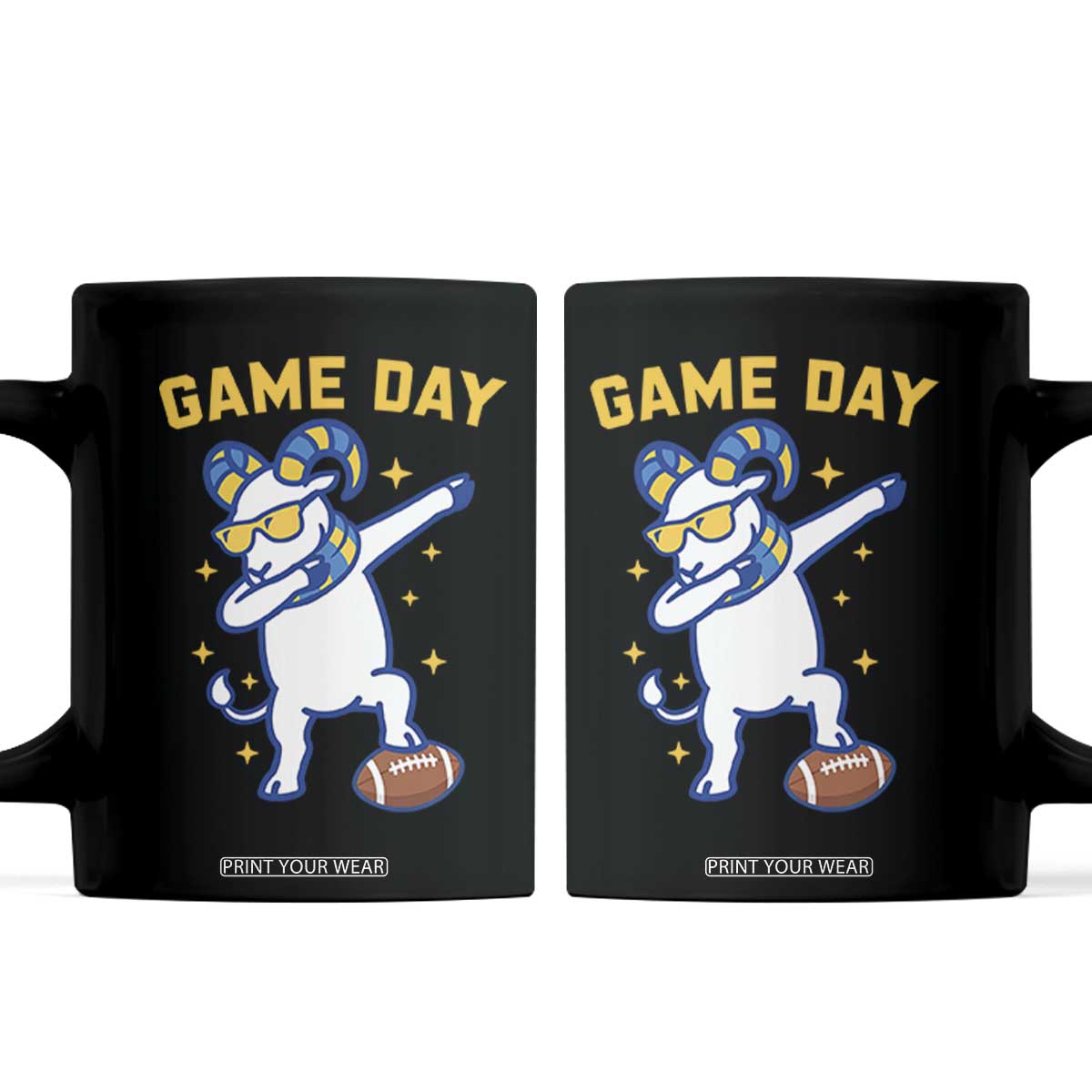 Funny Dabbing Ram Coffee Mug Los Angeles Sports Fan Gift TS12 Black Print Your Wear