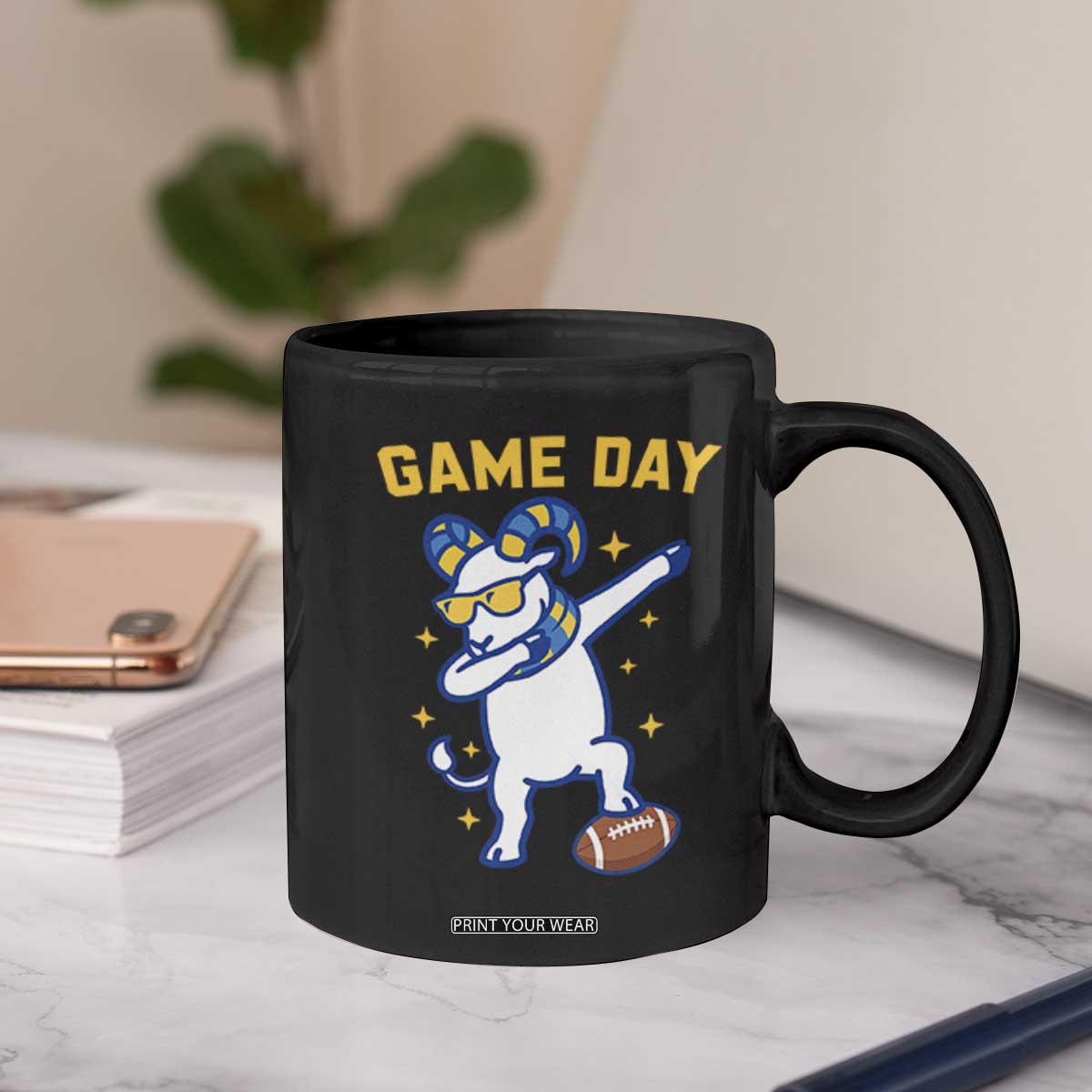 Funny Dabbing Ram Coffee Mug Los Angeles Sports Fan Gift