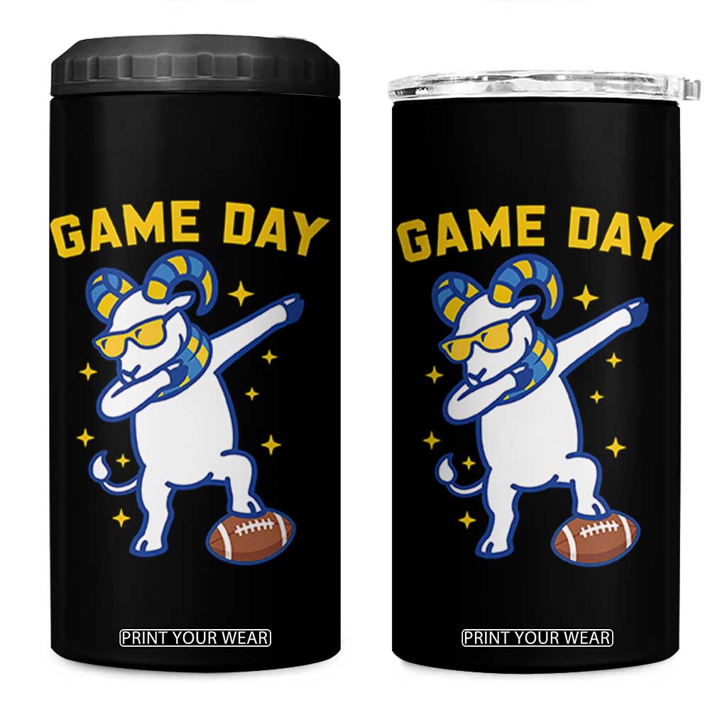 Funny Dabbing Ram 4 in 1 Can Cooler Tumbler Los Angeles Sports Fan Gift TS12 One Size: 16 oz Black Print Your Wear