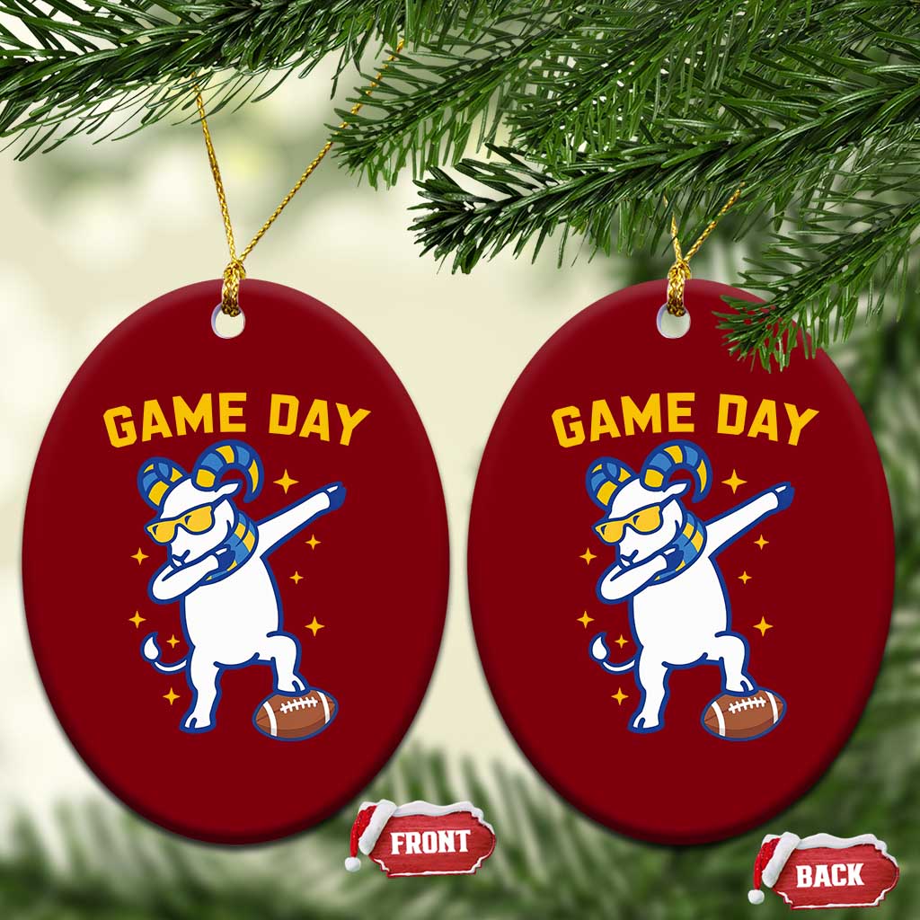 Funny Dabbing Ram Ceramic Ornament Los Angeles Sports Fan Gift