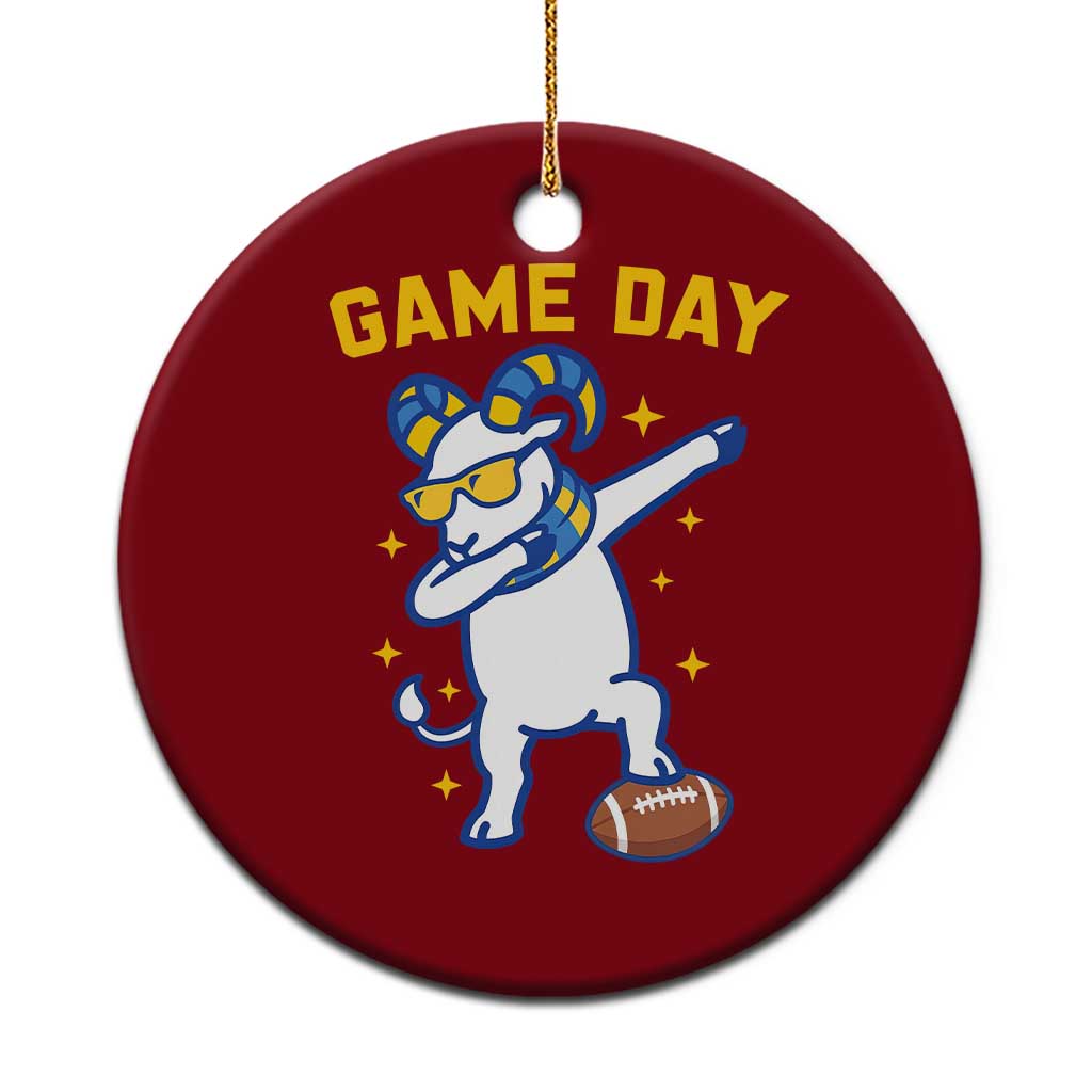 Funny Dabbing Ram Ceramic Ornament Los Angeles Sports Fan Gift TS12 1pc Red Print Your Wear