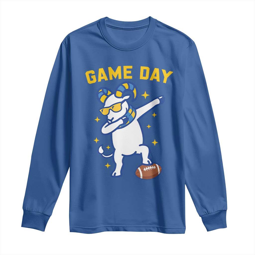 Funny Dabbing Ram Long Sleeve Shirt Los Angeles Sports Fan Gift TS12 Royal Blue Print Your Wear