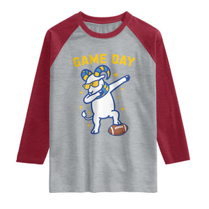 Funny Dabbing Ram Raglan Shirt Los Angeles Sports Fan Gift