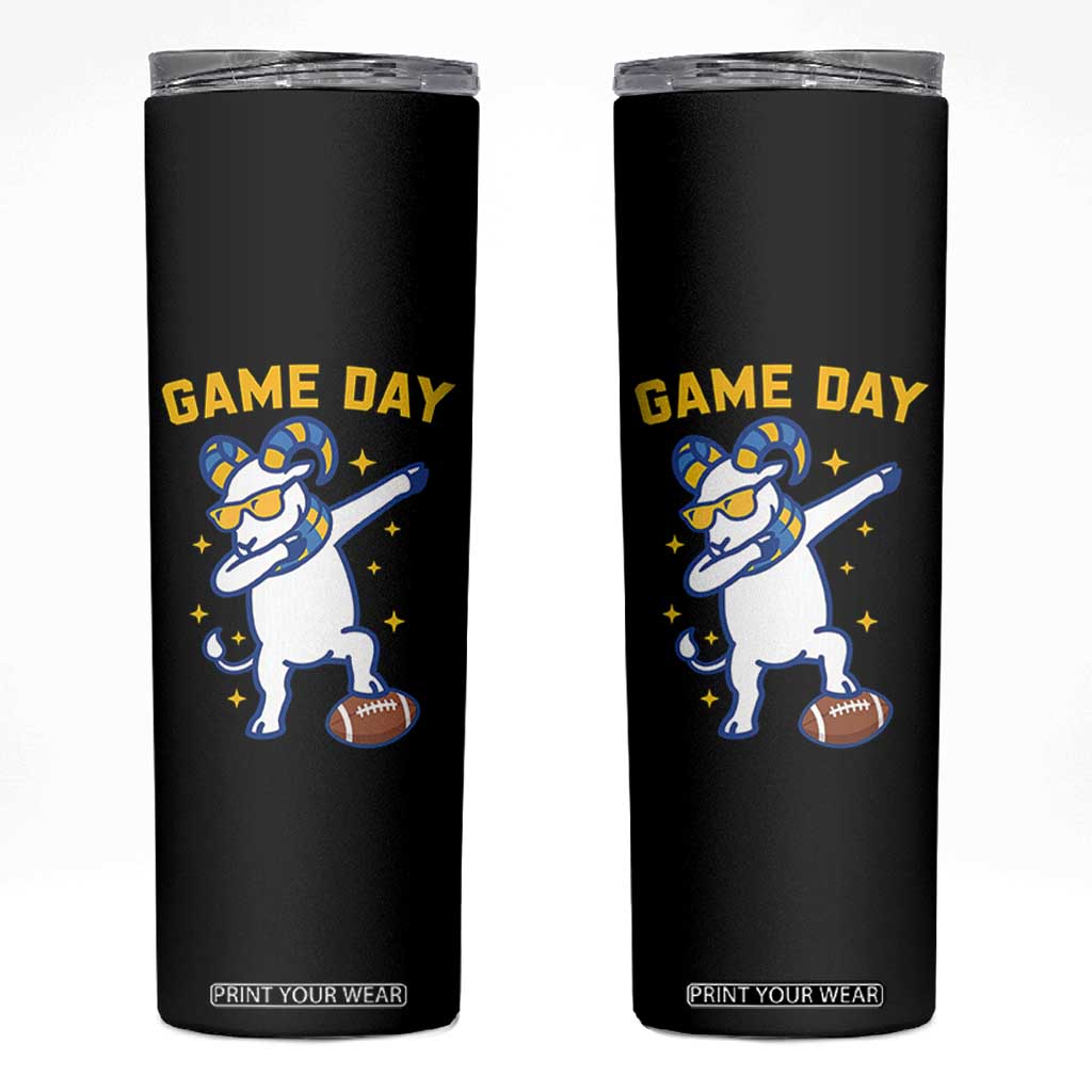 Funny Dabbing Ram Skinny Tumbler Los Angeles Sports Fan Gift TS12 Black Print Your Wear