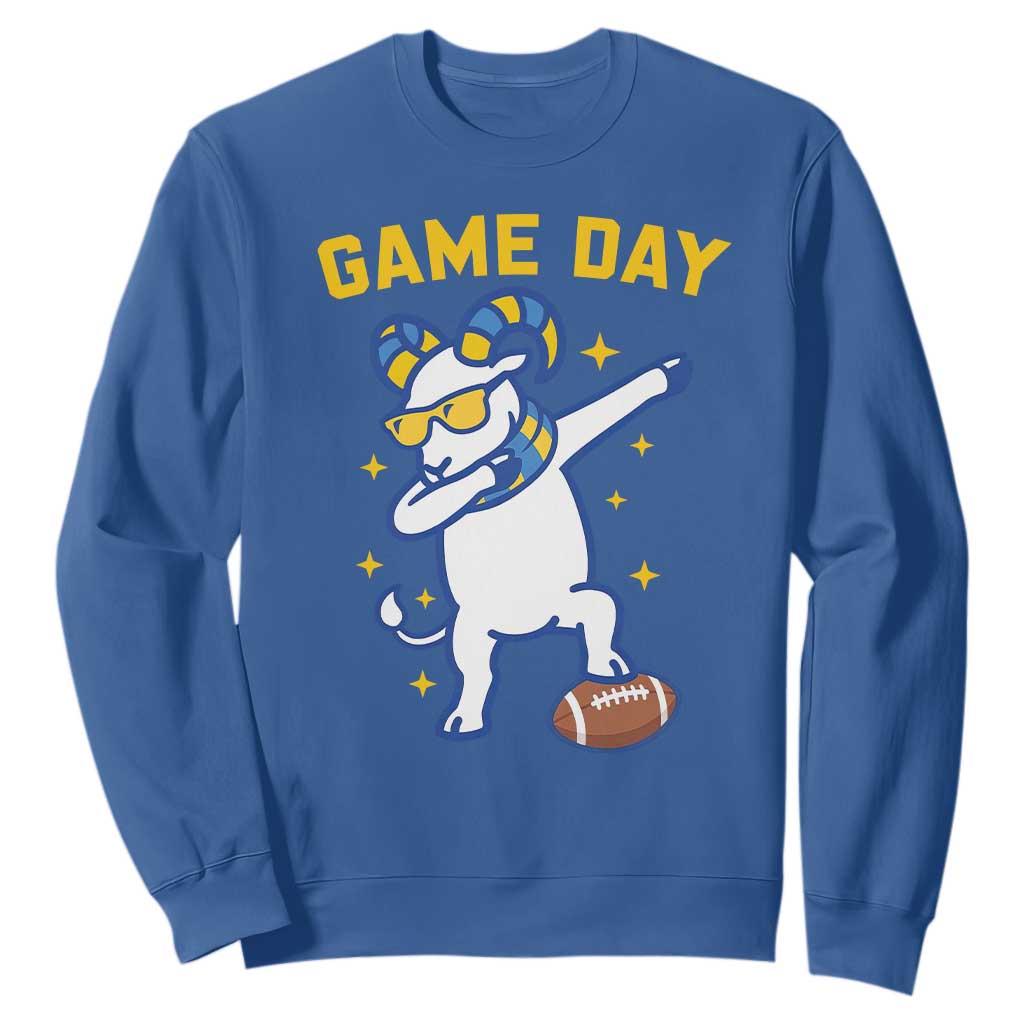 Funny Dabbing Ram Sweatshirt Los Angeles Sports Fan Gift TS12 Royal Blue Print Your Wear