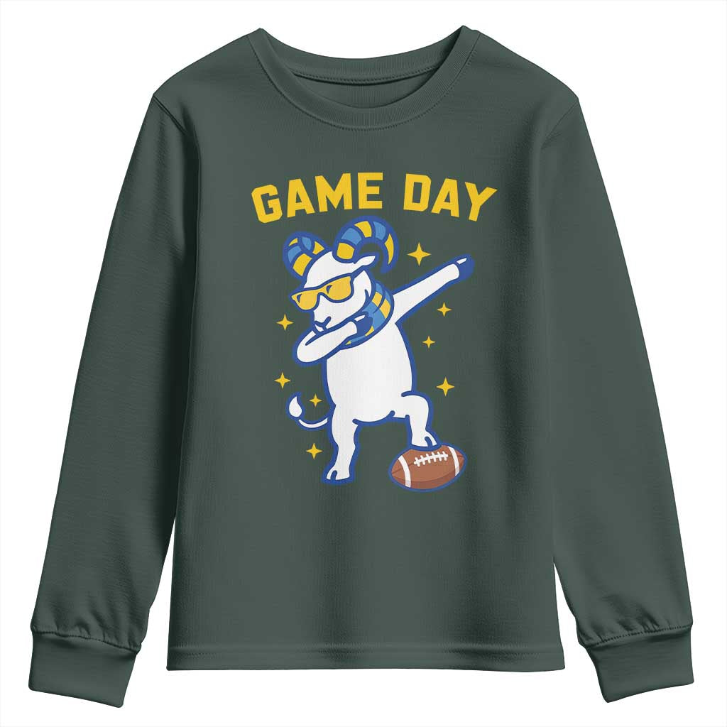 Funny Dabbing Ram Youth Sweatshirt Los Angeles Sports Fan Gift