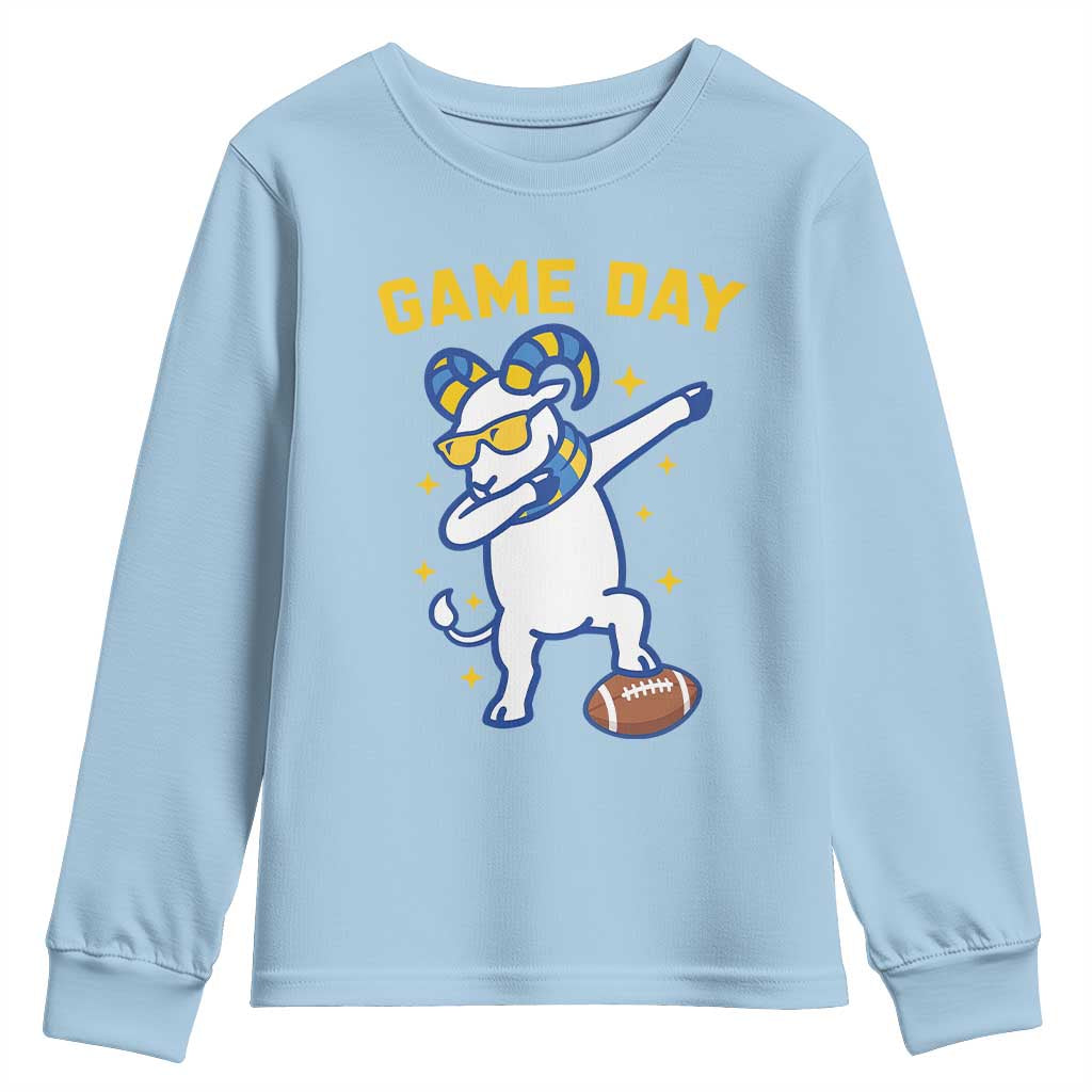 Funny Dabbing Ram Youth Sweatshirt Los Angeles Sports Fan Gift