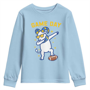 Funny Dabbing Ram Youth Sweatshirt Los Angeles Sports Fan Gift