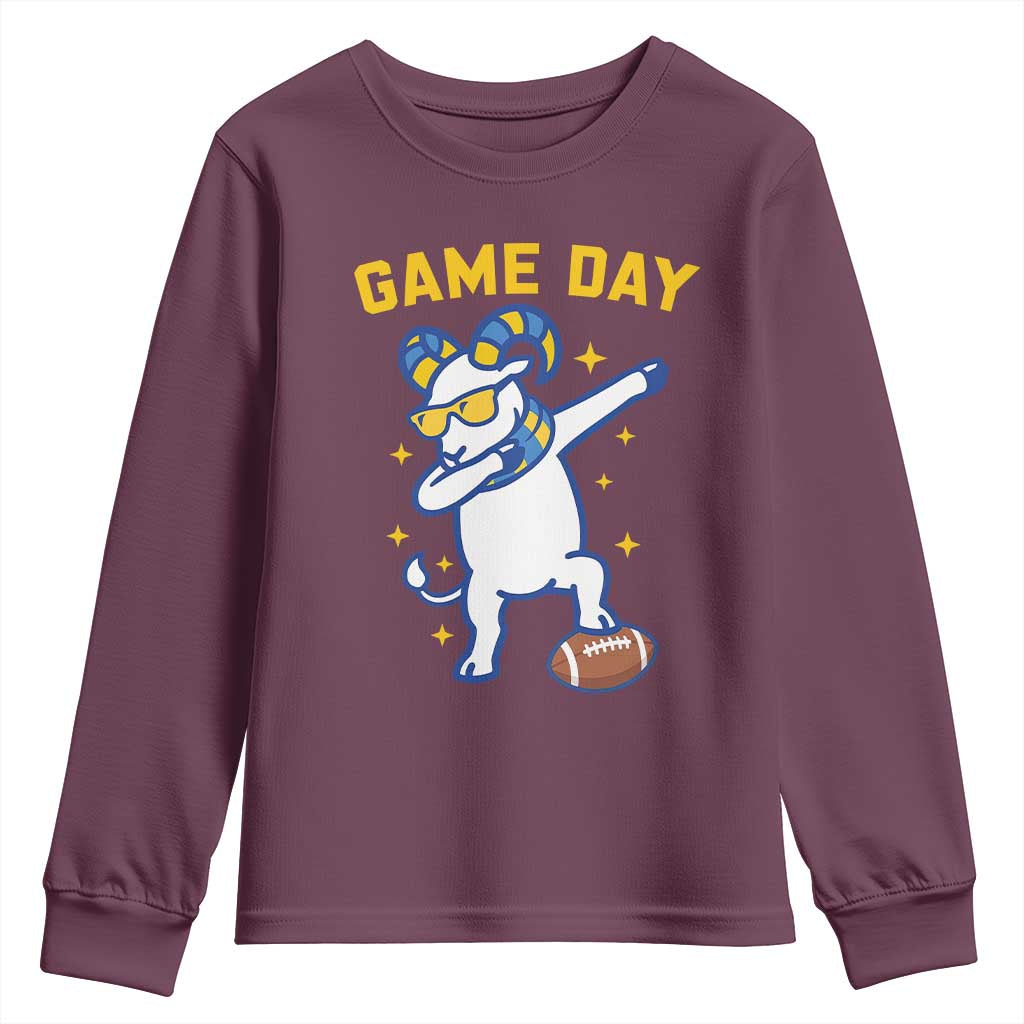Funny Dabbing Ram Youth Sweatshirt Los Angeles Sports Fan Gift