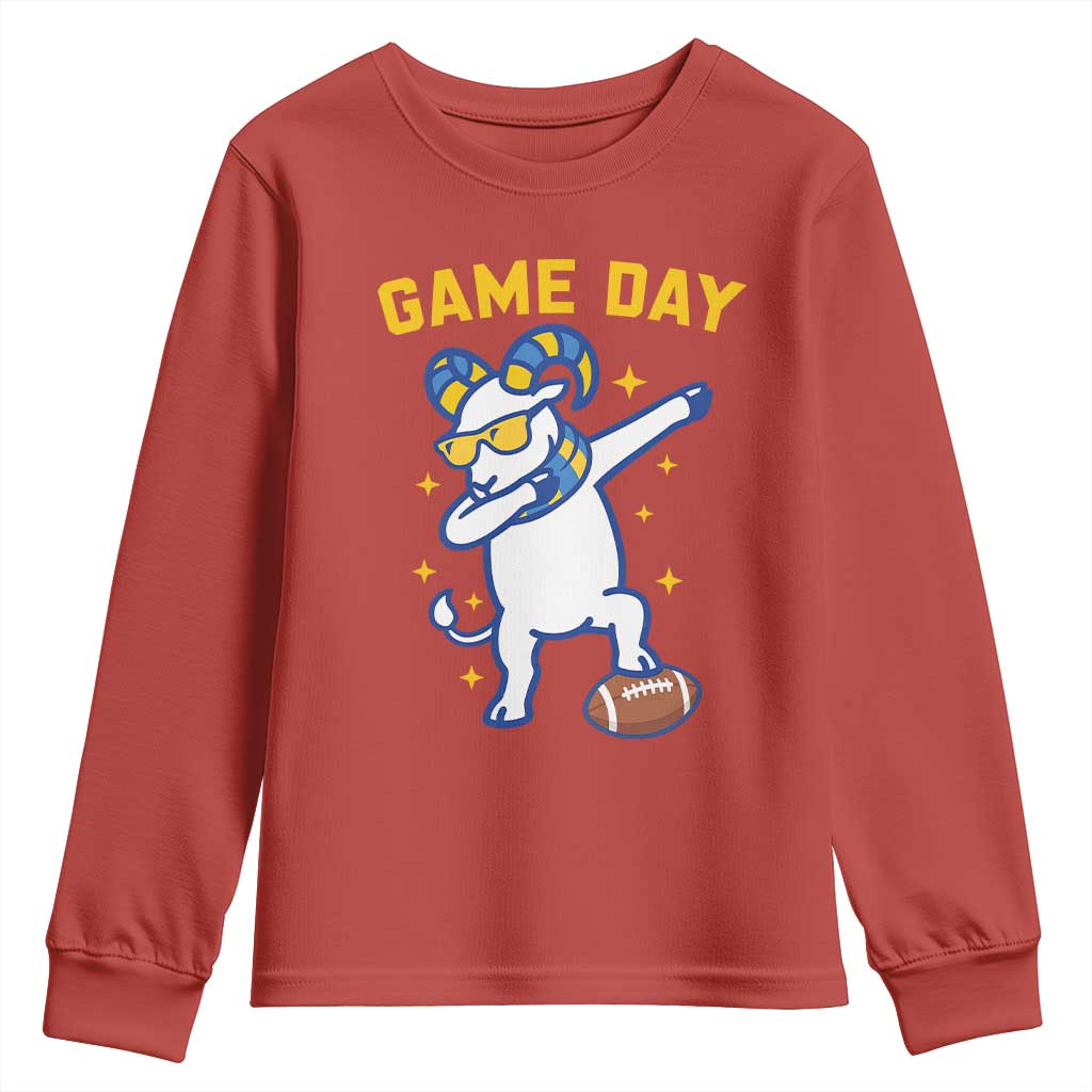 Funny Dabbing Ram Youth Sweatshirt Los Angeles Sports Fan Gift