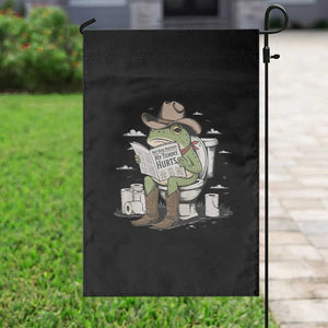 Funny Cowboy Frog Garden Flag Not Now Partner My Tummy Hurts TS12 Print Your Wear