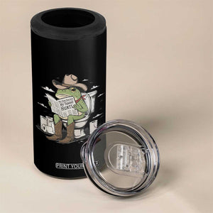 Funny Cowboy Frog 4 in 1 Can Cooler Tumbler Not Now Partner My Tummy Hurts TS12 Print Your Wear