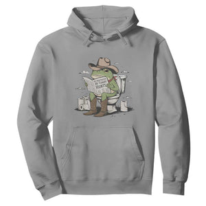Funny Cowboy Frog Hoodie Not Now Partner My Tummy Hurts TS12 Sport Gray Print Your Wear