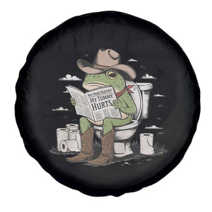 Funny Cowboy Frog Spare Tire Cover Not Now Partner My Tummy Hurts TS12 Print Your Wear