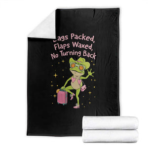 Funny Girls Trip Frog Throw Blanket Bags Packed Flaps Waxed TS12 Black Print Your Wear