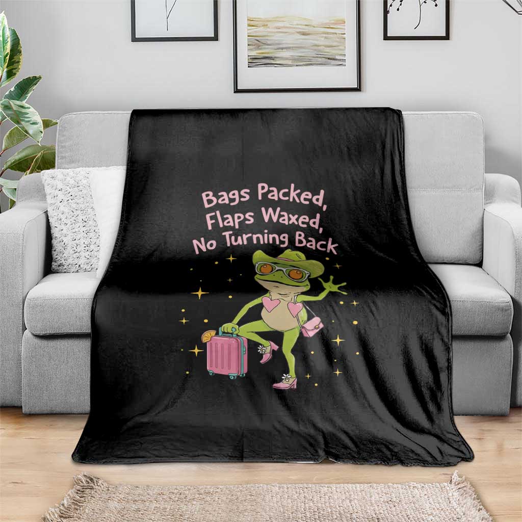 Funny Girls Trip Frog Throw Blanket Bags Packed Flaps Waxed TS12 Print Your Wear