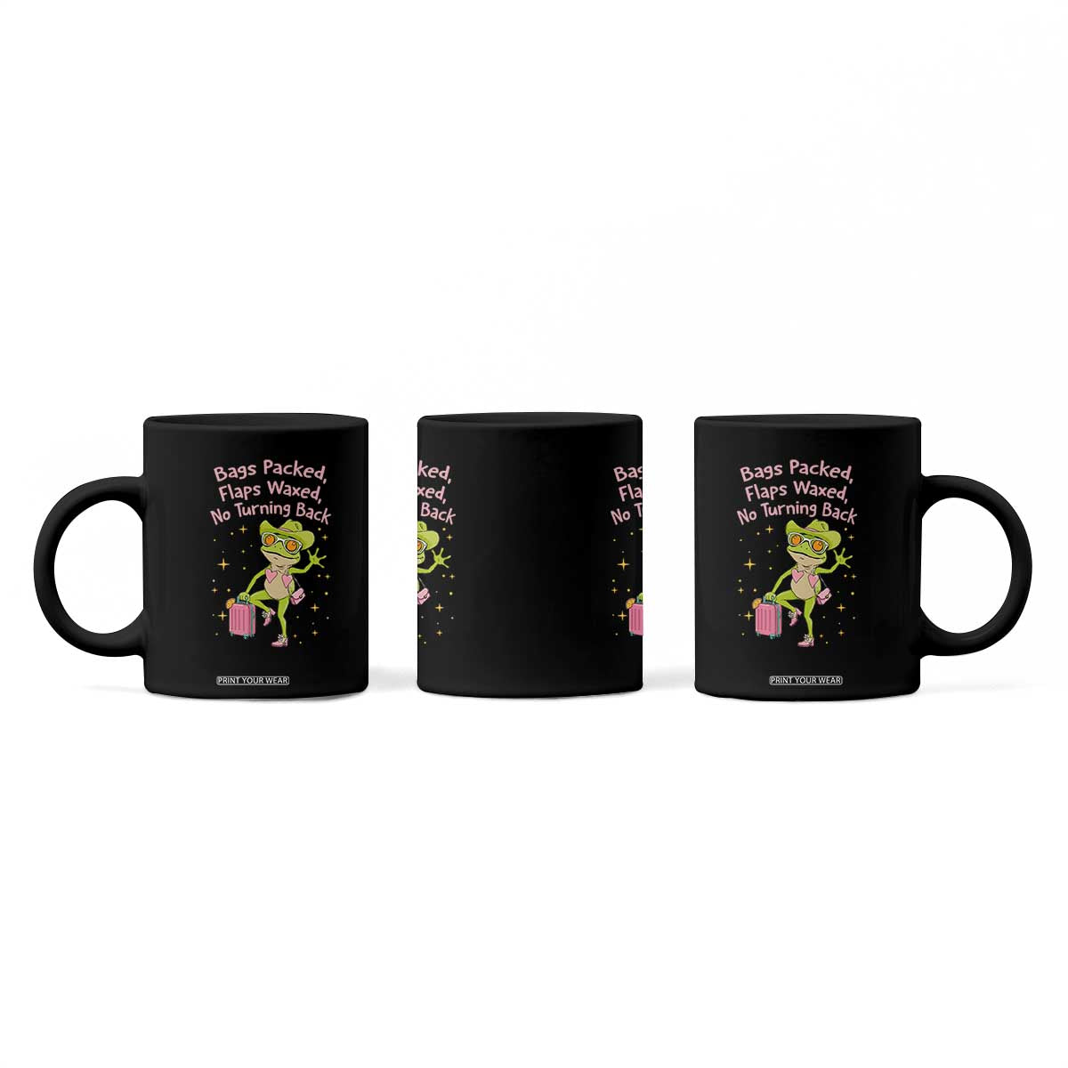 Funny Girls Trip Frog Coffee Mug Bags Packed Flaps Waxed TS12 Print Your Wear