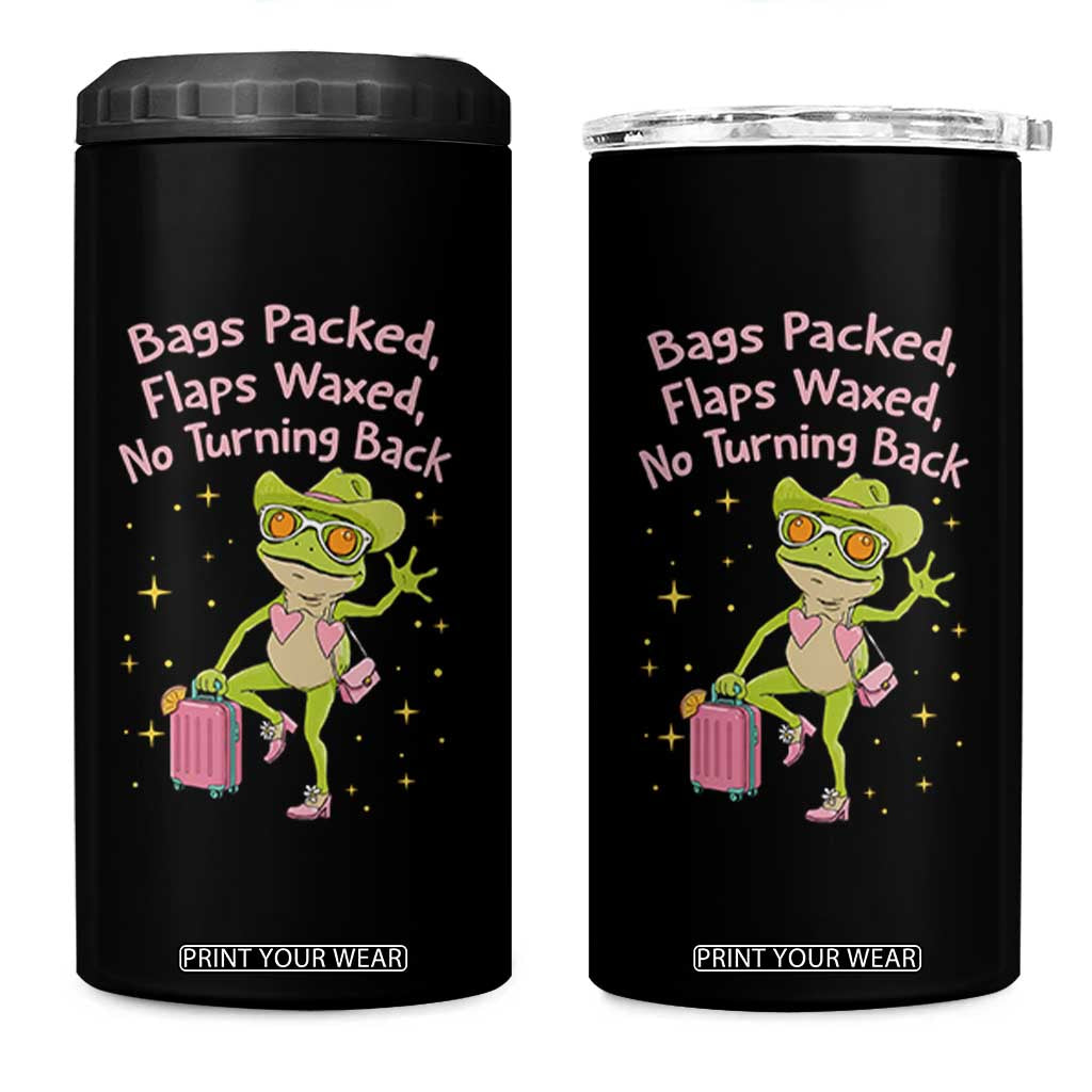 Funny Girls Trip Frog 4 in 1 Can Cooler Tumbler Bags Packed Flaps Waxed TS12 One Size: 16 oz Black Print Your Wear
