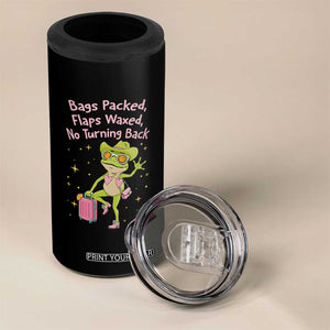 Funny Girls Trip Frog 4 in 1 Can Cooler Tumbler Bags Packed Flaps Waxed TS12 Print Your Wear