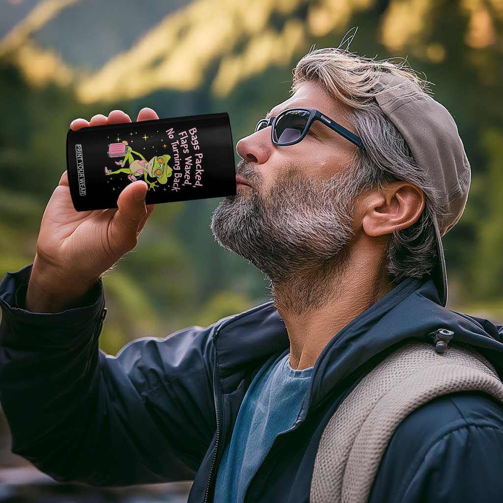 Funny Girls Trip Frog 4 in 1 Can Cooler Tumbler Bags Packed Flaps Waxed TS12 Print Your Wear