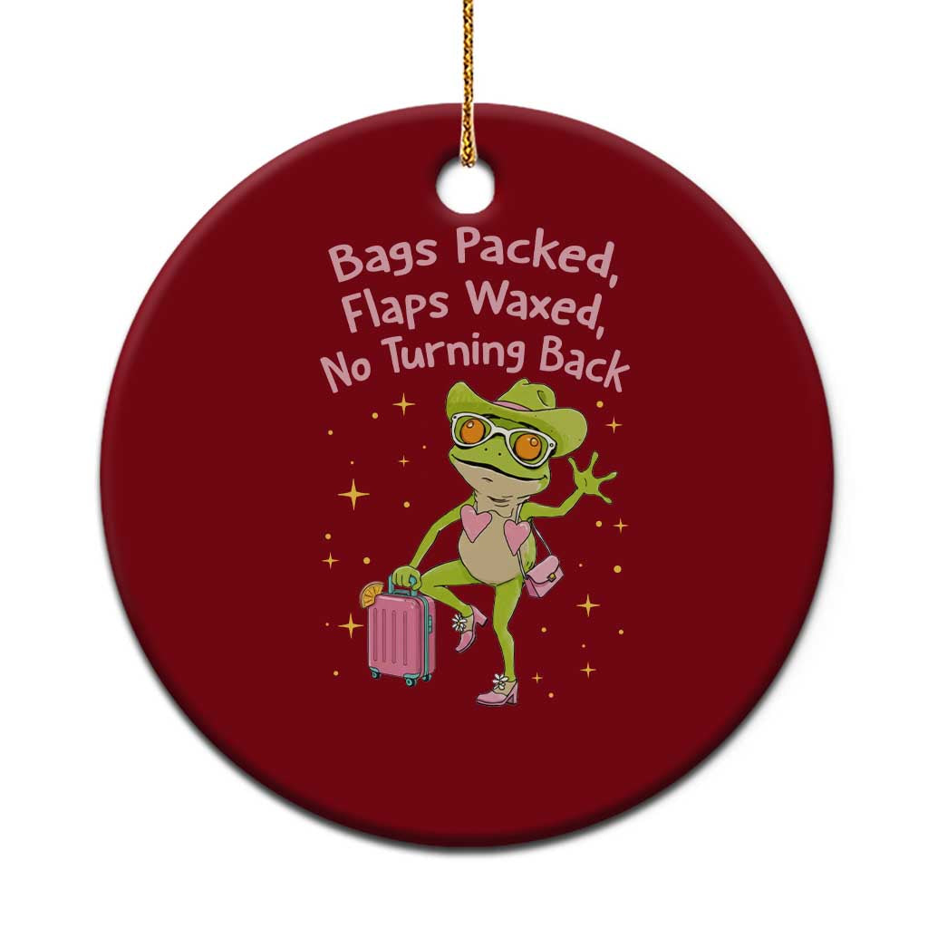 Funny Girls Trip Frog Ceramic Ornament Bags Packed Flaps Waxed TS12 1pc Red Print Your Wear