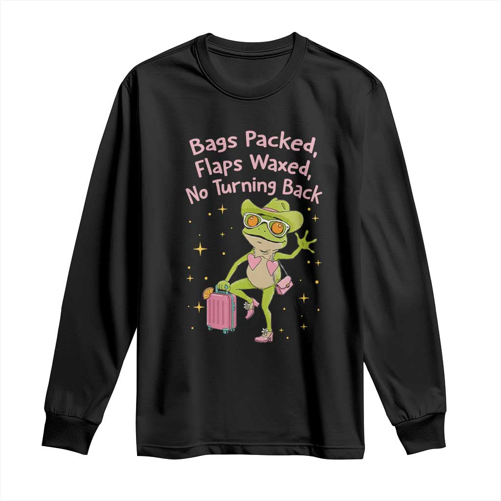 Funny Girls Trip Frog Long Sleeve Shirt Bags Packed Flaps Waxed TS12 Black Print Your Wear