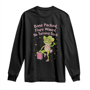 Funny Girls Trip Frog Long Sleeve Shirt Bags Packed Flaps Waxed TS12 Black Print Your Wear