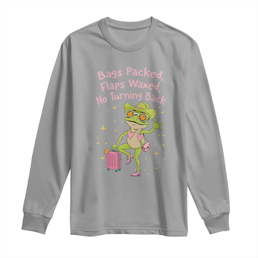 Funny Girls Trip Frog Long Sleeve Shirt Bags Packed Flaps Waxed TS12 Sport Gray Print Your Wear