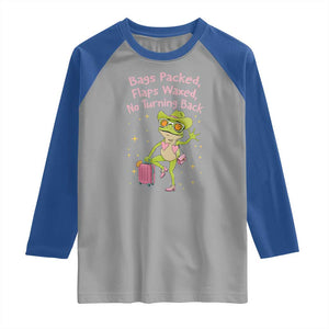 Funny Girls Trip Frog Raglan Shirt Bags Packed Flaps Waxed TS12 Sport Gray Royal Print Your Wear