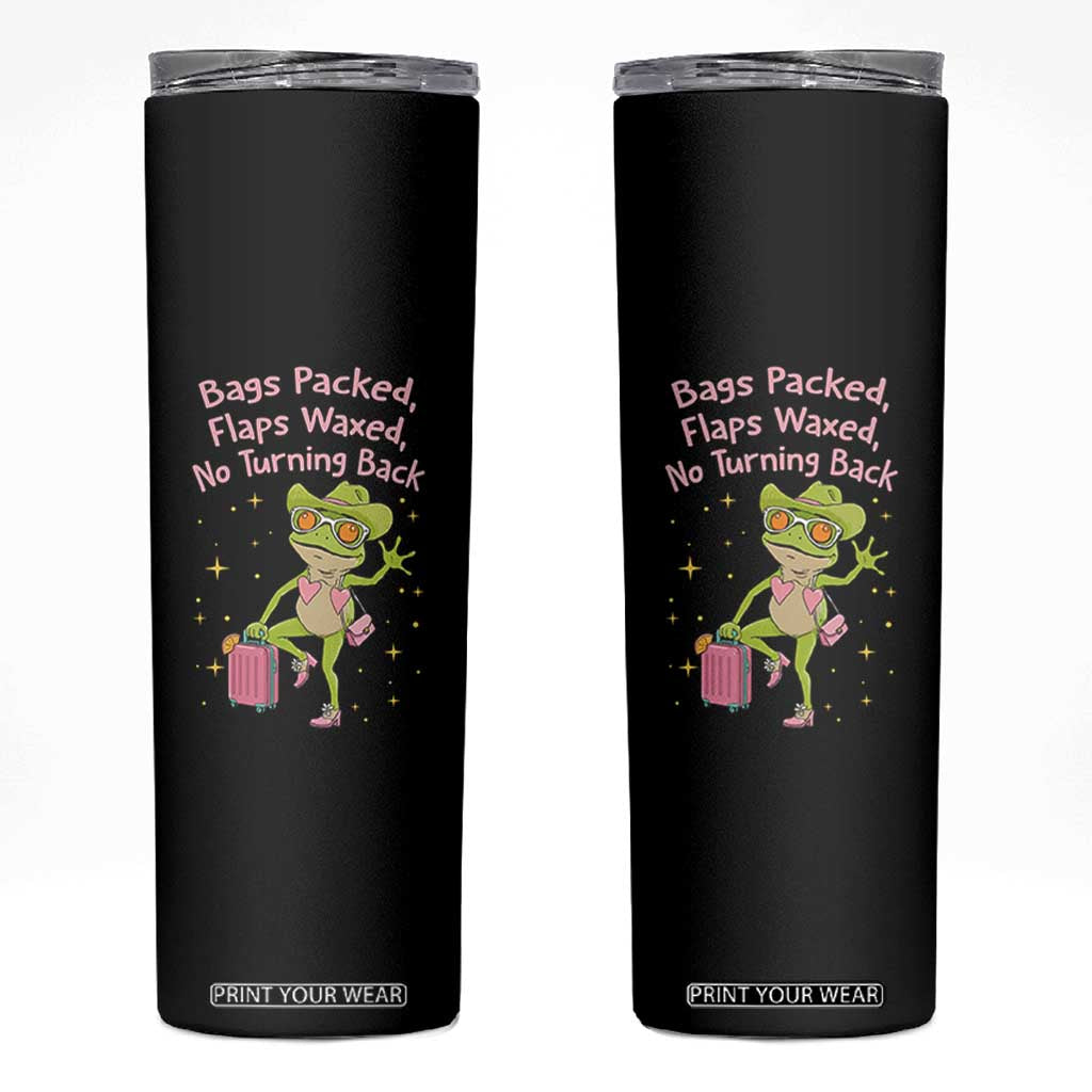 Funny Girls Trip Frog Skinny Tumbler Bags Packed Flaps Waxed TS12 Black Print Your Wear