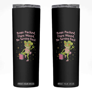 Funny Girls Trip Frog Skinny Tumbler Bags Packed Flaps Waxed TS12 Black Print Your Wear