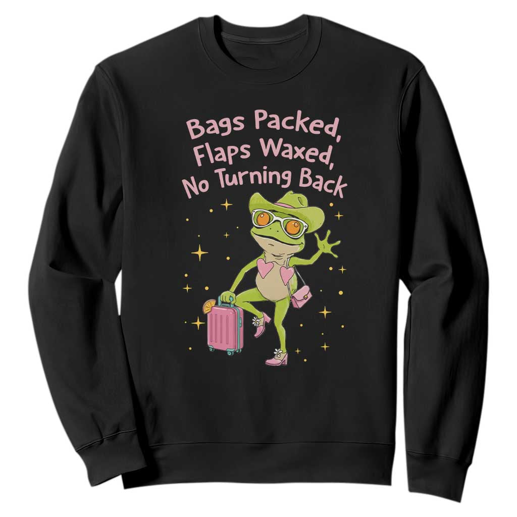Funny Girls Trip Frog Sweatshirt Bags Packed Flaps Waxed TS12 Black Print Your Wear