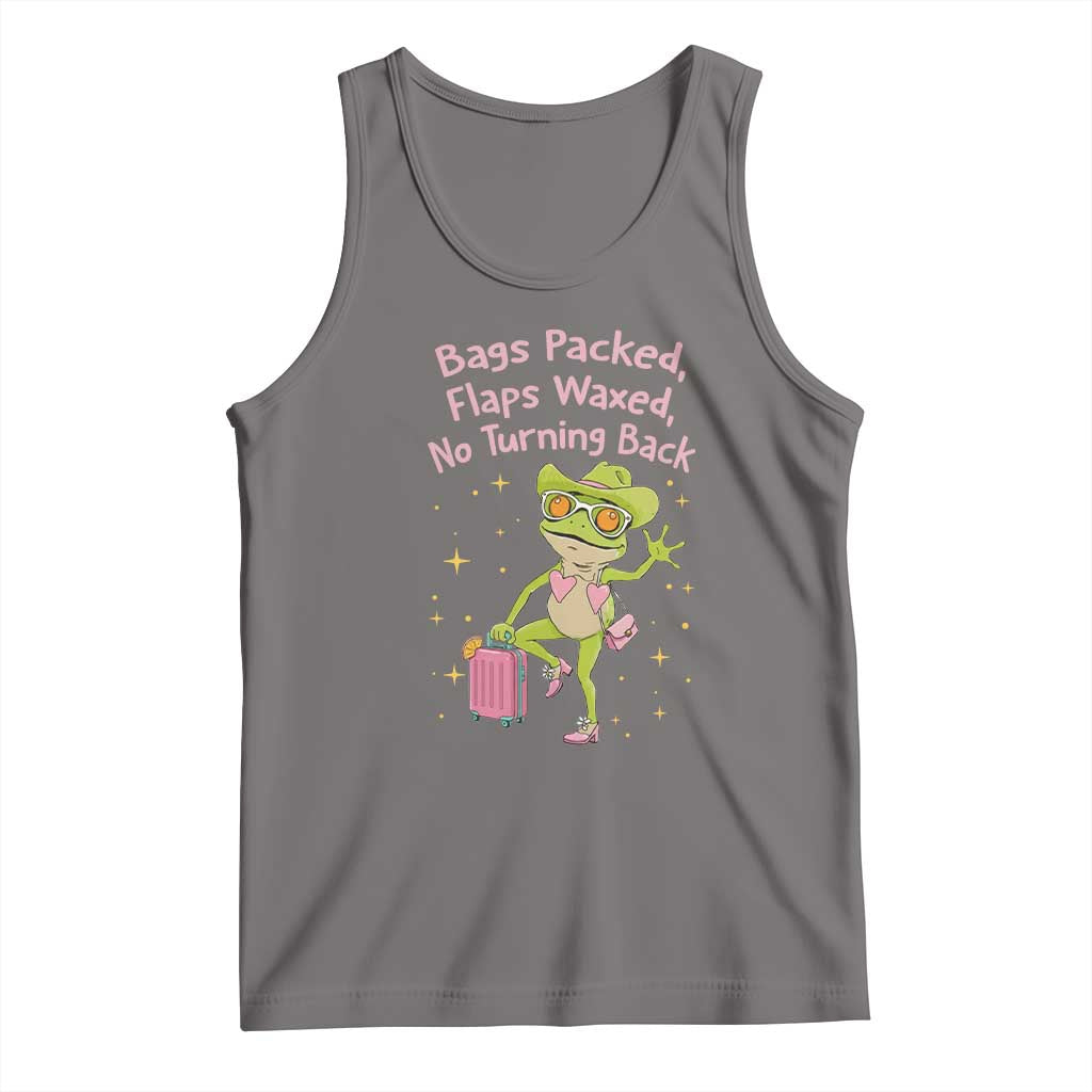 Funny Girls Trip Frog Tank Top Bags Packed Flaps Waxed TS12 Deep Heather Print Your Wear