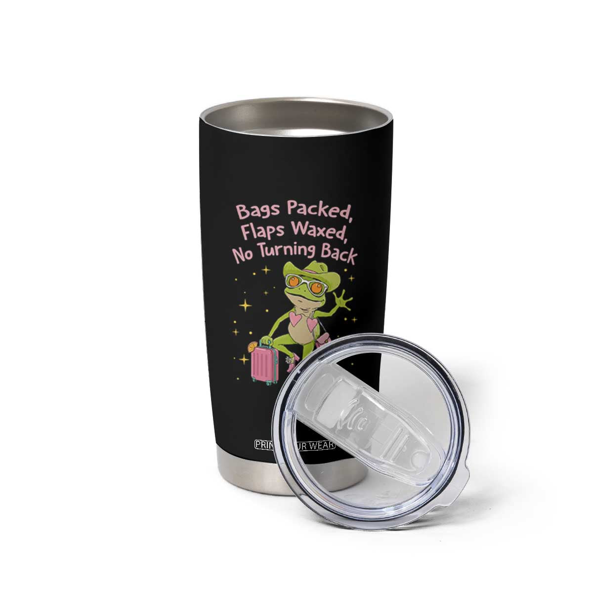 Funny Girls Trip Frog Tumbler Cup Bags Packed Flaps Waxed TS12 Print Your Wear