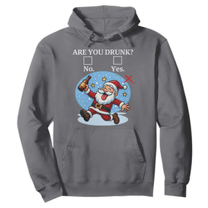 Funny Christmas Drinking Hoodie Are you Drunk Santa TS12 Charcoal Print Your Wear