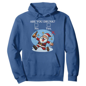Funny Christmas Drinking Hoodie Are you Drunk Santa TS12 Royal Blue Print Your Wear