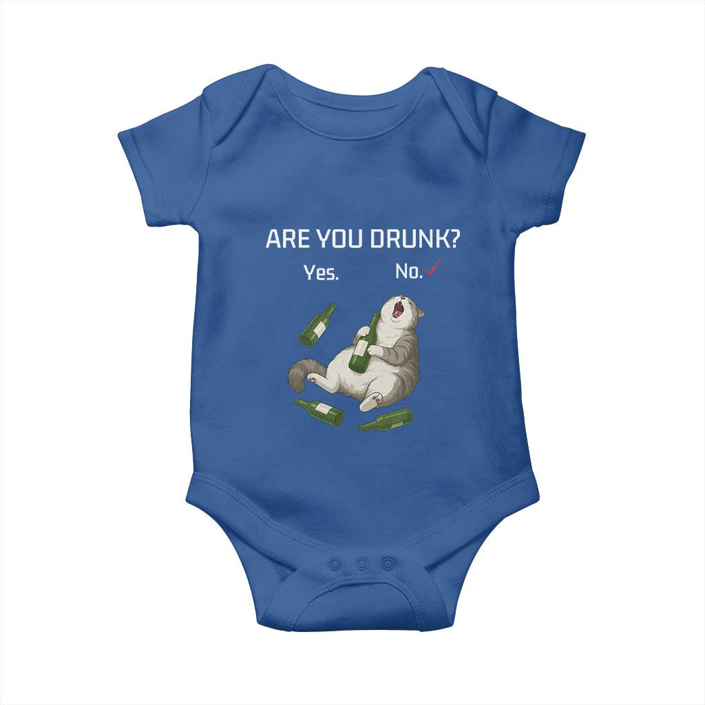 Cat Lover Humor Baby Onesie Are You Drunk Funny Beer Gift TS12 Royal Blue Print Your Wear